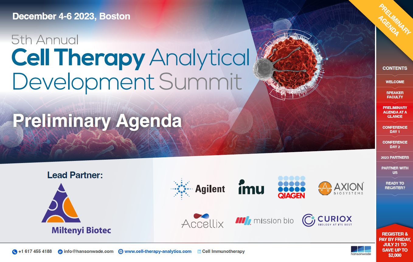 Event Guide Cell Therapy Analytical Development Summit